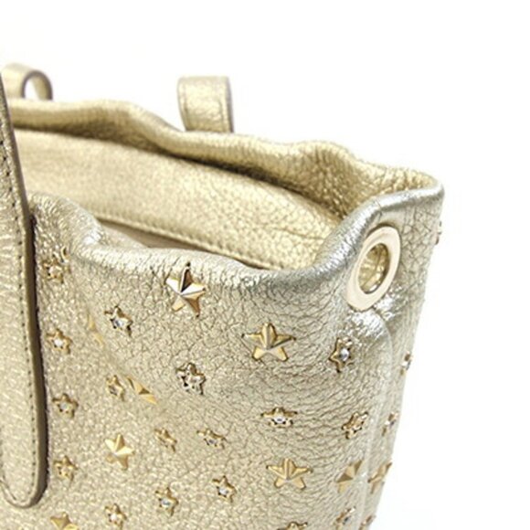 JIMMY CHOO Gold Leather Shoulder Bag - Picture 6 of 9
